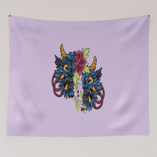 Item preview, Oni and flowers designed and sold by Sasori72.