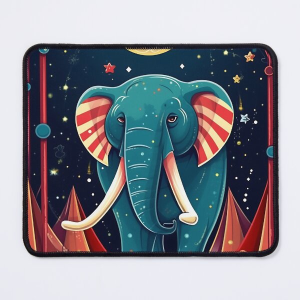 Item preview, Cartoon circus performance with elephant playing on contrabass in the circus arena. Children book illustration designed and sold by anytka.