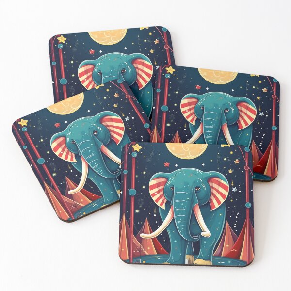 Item preview, Cartoon circus performance with elephant playing on contrabass in the circus arena. Children book illustration designed and sold by anytka.