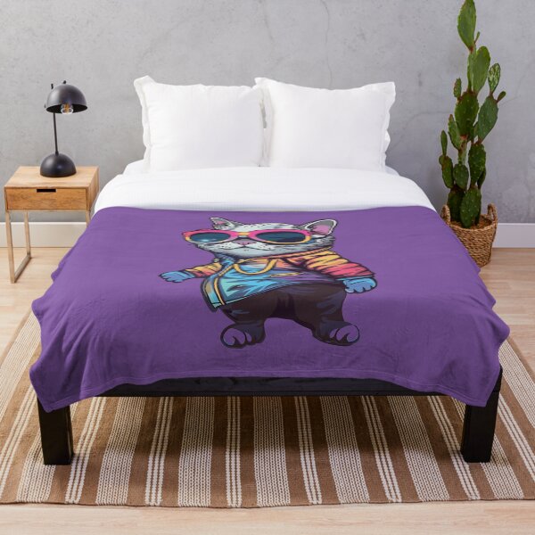 Aperçu de l'œuvre Rappeur futuriste Multicolor Cats # 12 créée et vendue par SOVISART.