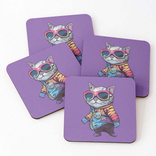 Item preview, Futuristic Multicolor Cats #12 rapper designed and sold by SOVISART.