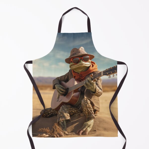 Item preview, Vasko the frog plays guitar in the desert designed and sold by ViktorSilni.