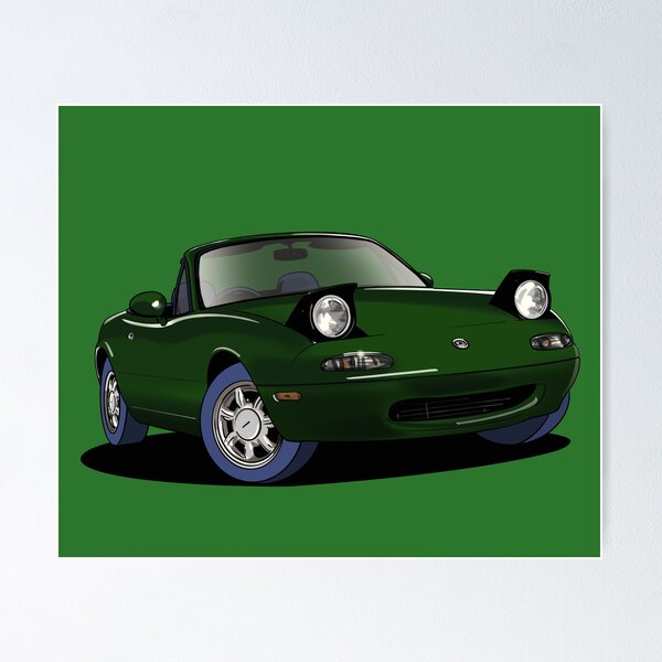 Poster Voiture Mazda Miata 2006-2008 - Illustration NEUVE Sans étiquette - Maddmax Design