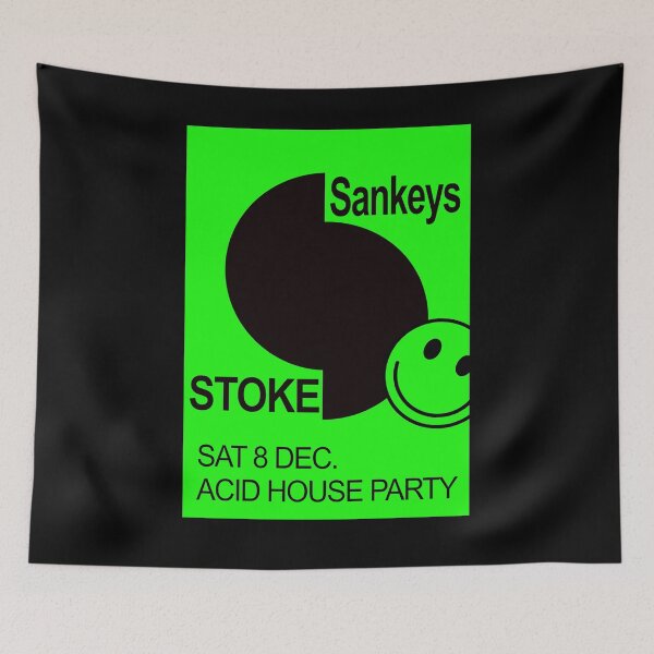 Item preview, Sankeys Stoke Acid House Party Poster designed and sold by iconatastic.