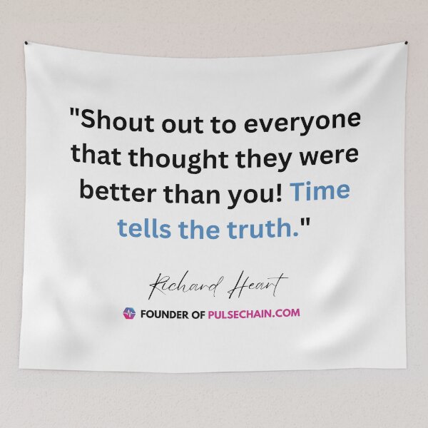 Item preview, Richard Heart Pulsechain Quote 2 (Black) designed and sold by OnlyHexFans.