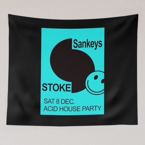 Item preview, Sankeys Stoke Acid House Party Poster designed and sold by iconatastic.