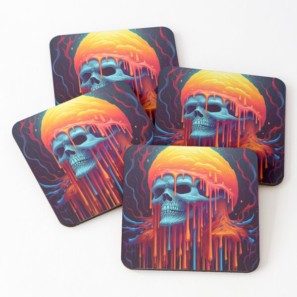 Item preview, Psychedelic Dripping Art Skull 5 designed and sold by Maxouniverse.