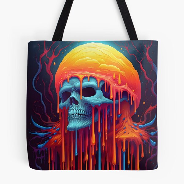 Item preview, Psychedelic Dripping Art Skull 5 designed and sold by Maxouniverse.