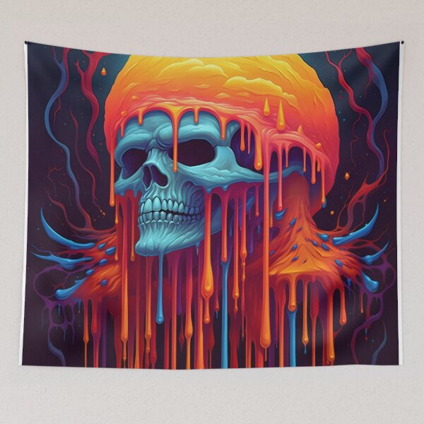 Item preview, Psychedelic Dripping Art Skull 5 designed and sold by Maxouniverse.