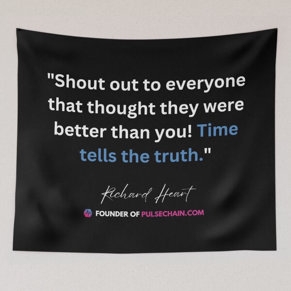 Item preview, Richard Heart Pulsechain Quote 2 (White) designed and sold by OnlyHexFans.