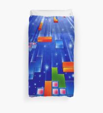 Falling Tetris Blocks Duvet Cover