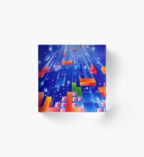 Falling Tetris Blocks Acrylic Block