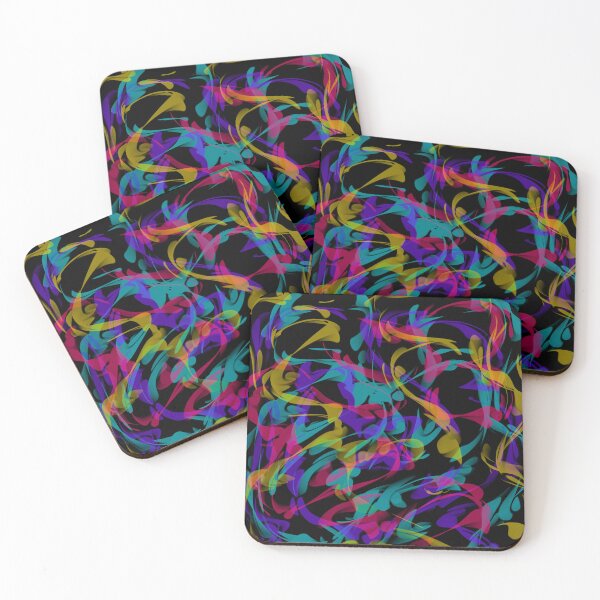 Item preview, Coloured Neon Paint Swirls Celebration designed and sold by Niniannebast.