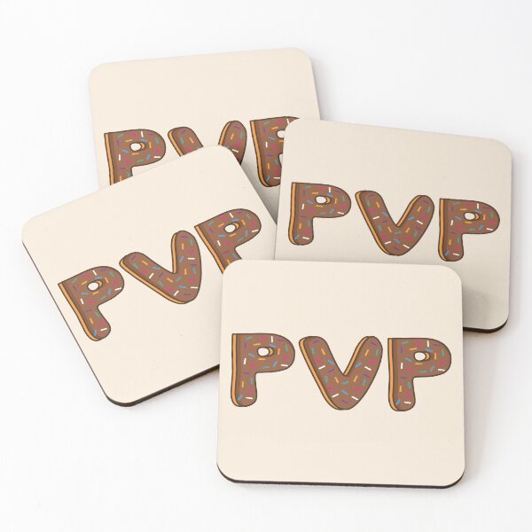 Item preview, PVP Player versus Player Word Shaped Like Chocolate Donuts  designed and sold by DonutsWords.