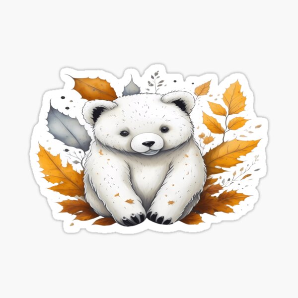 Cute baby polar bear' Sticker