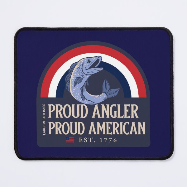 Item preview, Proud Angler, Proud American: Largemouth Bass - Est 1776 | 4th July Fishing Gift  designed and sold by lildoodleshirts.