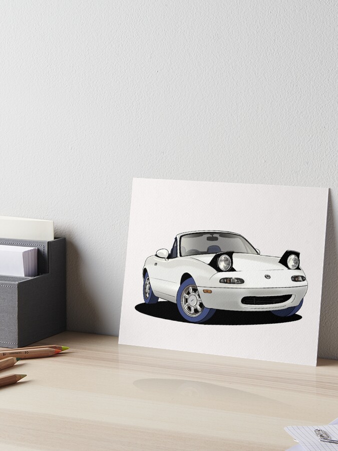 アーティスト作家ハンドメイド　ホワイトラビット MX5 Mazda Miata in white