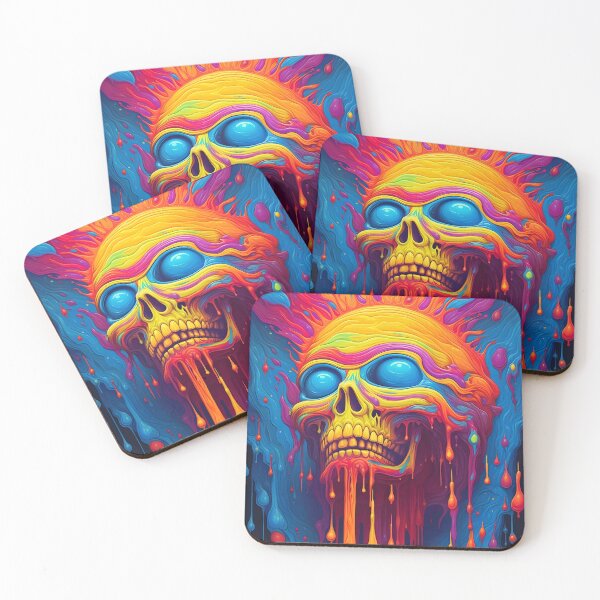 Item preview, Psychedelic Dripping Art Skull 2 designed and sold by Maxouniverse.