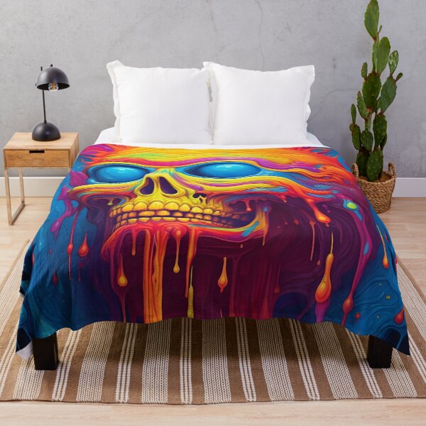 Item preview, Psychedelic Dripping Art Skull 2 designed and sold by Maxouniverse.