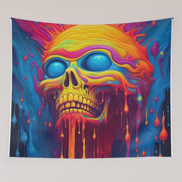 Item preview, Psychedelic Dripping Art Skull 2 designed and sold by Maxouniverse.