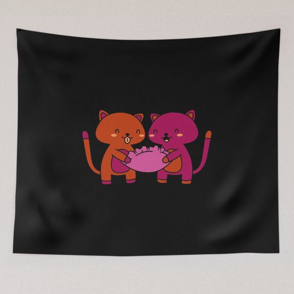 Item preview, Kawaii wlw Kittens. Lesbian Pride designed and sold by Subtle Pride Shop.