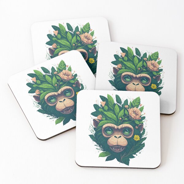 Aperçu de l'œuvre Chimpanzé de la forêt fantastique créée et vendue par TrickstersTrove.