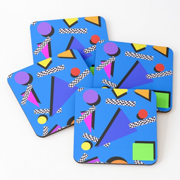 Item preview, Flashback Eighties Geometric Blue designed and sold by Niniannebast.
