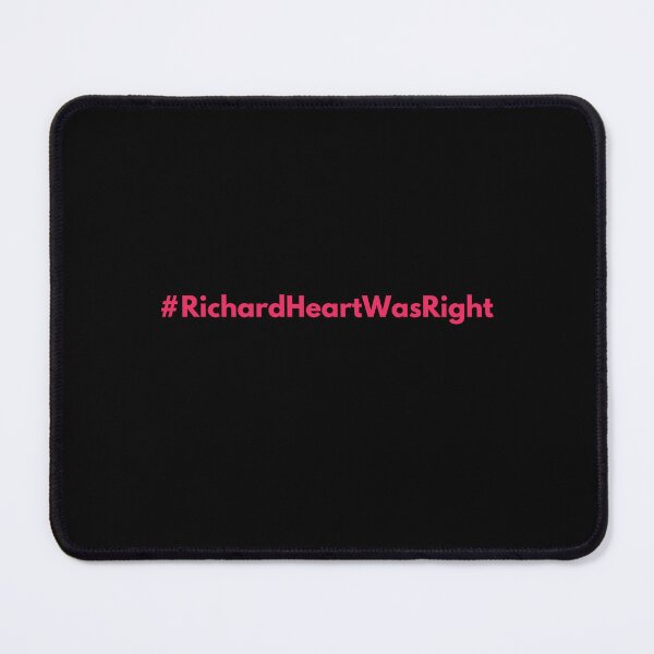 Item preview, #RichardHeartWasRight (Simple Pink on Black) designed and sold by OnlyHexFans.
