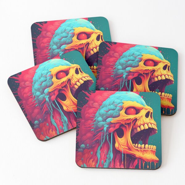 Item preview, Psychedelic Dripping Art Skull designed and sold by Maxouniverse.
