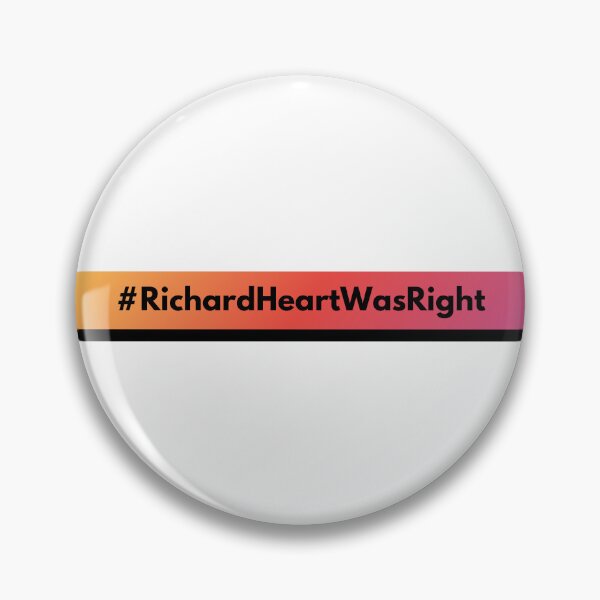 Item preview, #RichardHeartWasRight (Black Text, Pink Gradient on White) designed and sold by OnlyHexFans.