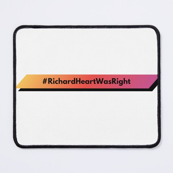 Item preview, #RichardHeartWasRight (Black Text, Pink Gradient on White) designed and sold by OnlyHexFans.