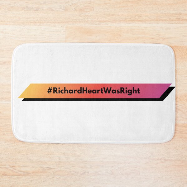 Item preview, #RichardHeartWasRight (Black Text, Pink Gradient on White) designed and sold by OnlyHexFans.