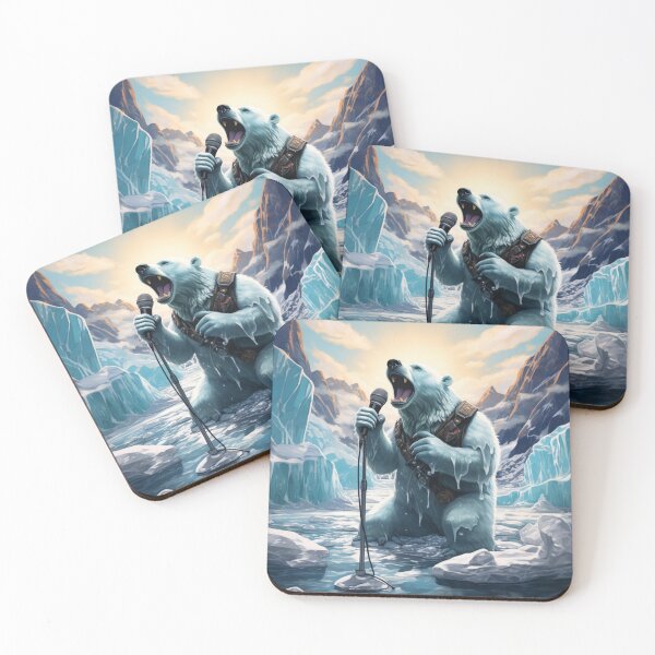 Item preview, Mecata the bear sings on the microphone in the ice designed and sold by ViktorSilni.