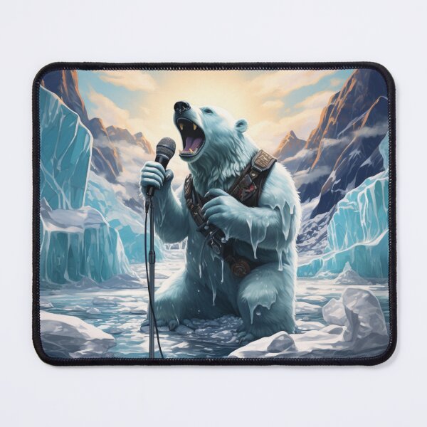 Item preview, Mecata the bear sings on the microphone in the ice designed and sold by ViktorSilni.