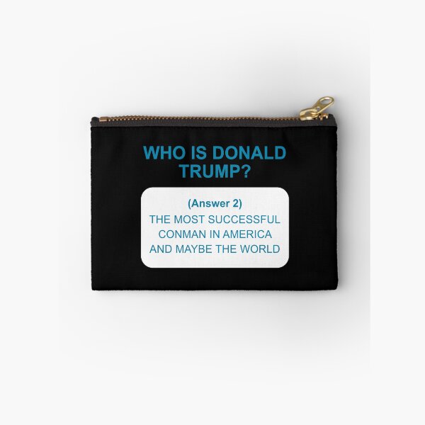 Item preview, Who is Donald Trump, answer 2 on white designed and sold by Politics-Corner.