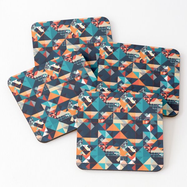 Item preview, Triangle Blue, Orange, pink Geometric Tile Pattern designed and sold by Arclight-LLC.