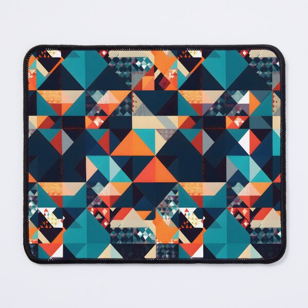 Item preview, Triangle Blue, Orange, pink Geometric Tile Pattern designed and sold by Arclight-LLC.