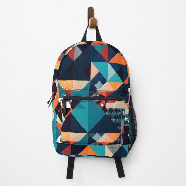 Item preview, Triangle Blue, Orange, pink Geometric Tile Pattern designed and sold by Arclight-LLC.