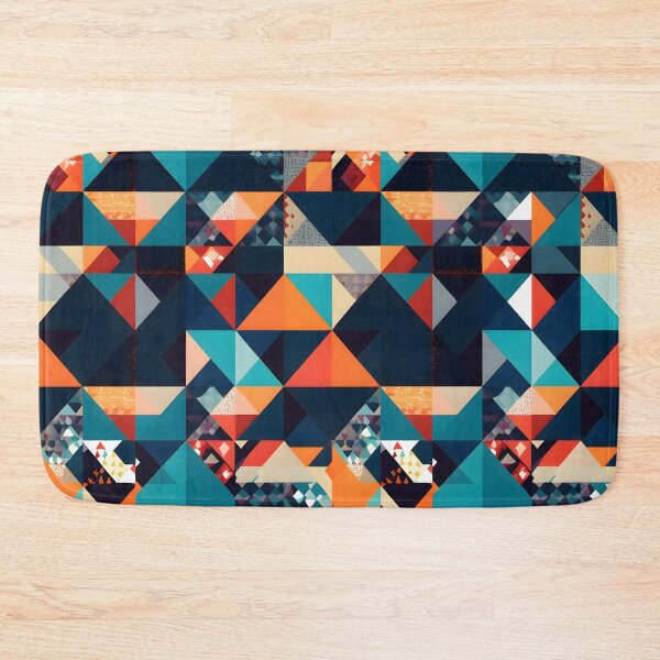 Item preview, Triangle Blue, Orange, pink Geometric Tile Pattern designed and sold by Arclight-LLC.