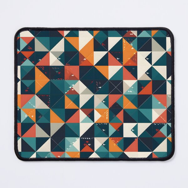 Item preview, Triangle Blue, Orange, White Geometric Tile Pattern designed and sold by Arclight-LLC.