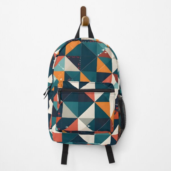 Item preview, Triangle Blue, Orange, White Geometric Tile Pattern designed and sold by Arclight-LLC.