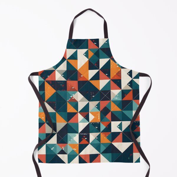 Item preview, Triangle Blue, Orange, White Geometric Tile Pattern designed and sold by Arclight-LLC.
