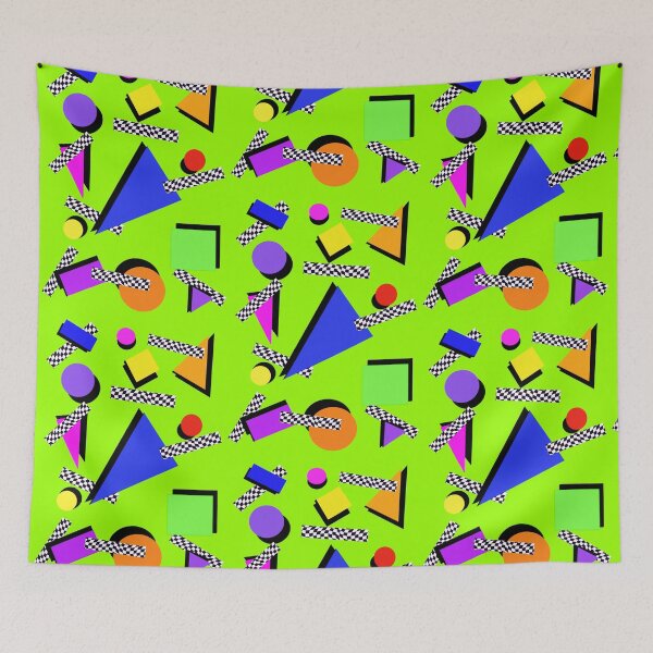 Item preview, Flashback Eighties Geometric Green designed and sold by Niniannebast.