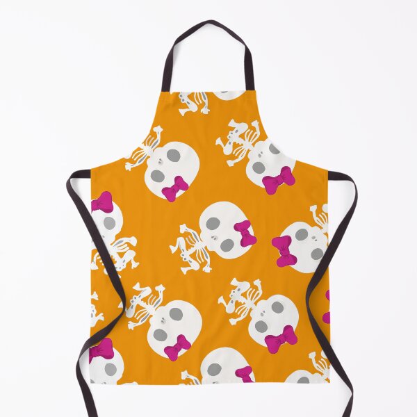Item preview, Kawaii skeleton cute pink bow orange day of the dead designed and sold by T-Mex.