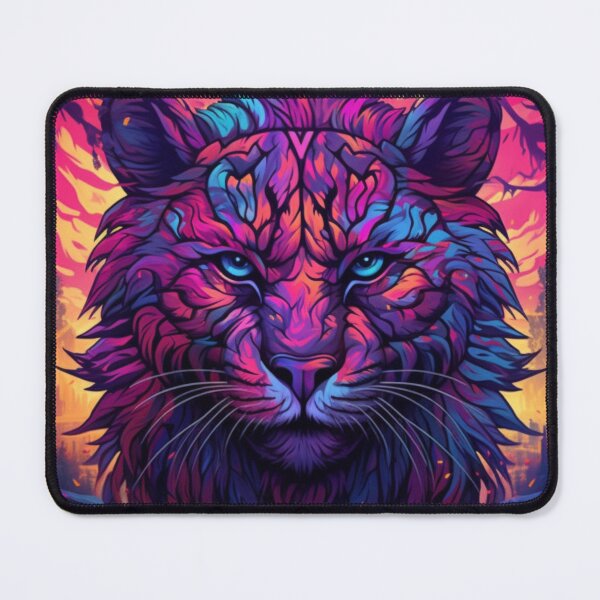 Item preview, Neon and Colorful Tiger Face designed and sold by JojoArtEvo.