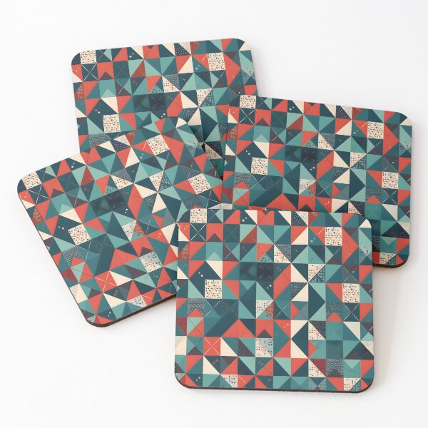 Item preview, Blue, Orange, Beigh Geometric Tile Pattern designed and sold by Arclight-LLC.