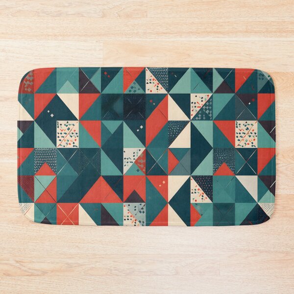 Item preview, Blue, Orange, Beigh Geometric Tile Pattern designed and sold by Arclight-LLC.