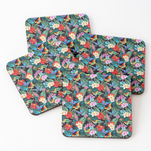 Item preview, tropical design black designed and sold by Alessandro Remo Mazzoni Remotextiles.
