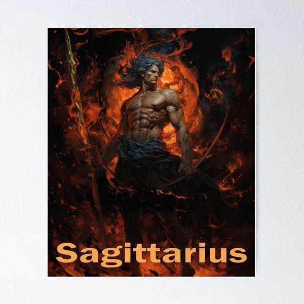 Item preview, Ignite Your Passion with Sagittarius: The Fiery Centaur Aiming for the Starlit Sky designed and sold by JLCableStudio.