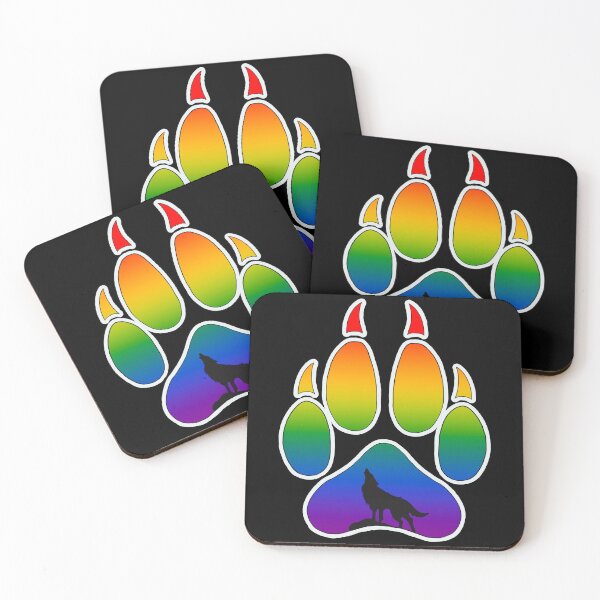 Item preview, Howling With Pride Wolf Paw Print V3 designed and sold by AutumnJude Rowan.